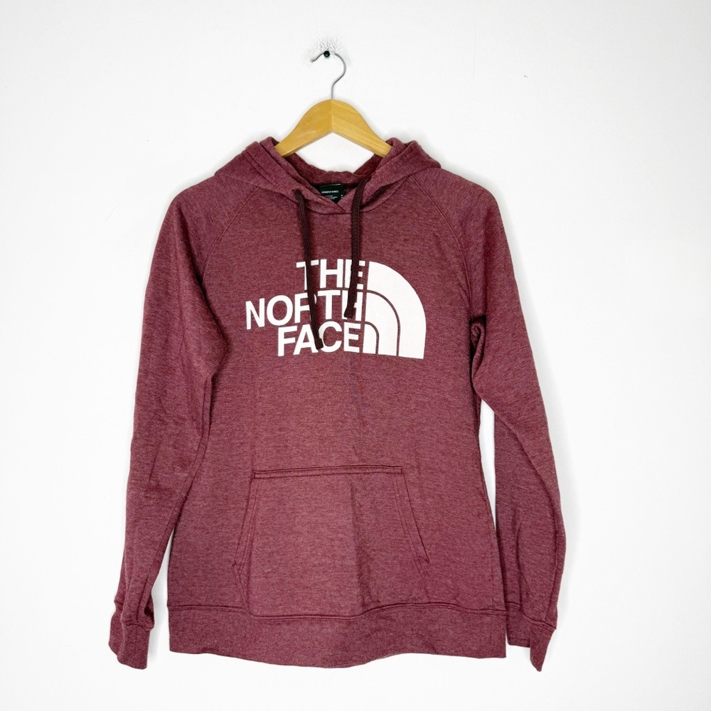 The North Face Women’s Hoodie Medium Burgundy Logo Pullover Sweatshirt
